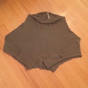 Green Free People long sleeve top